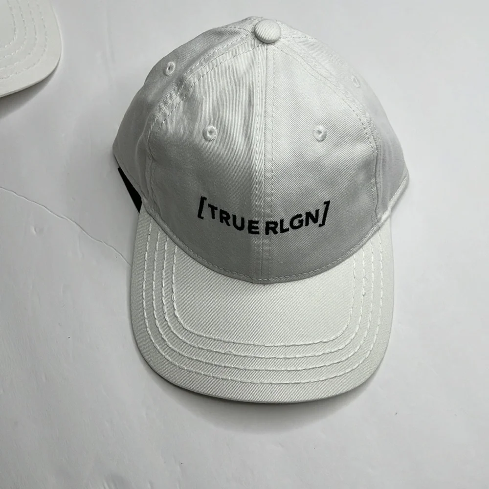 True Religion White Cap with Black Logo